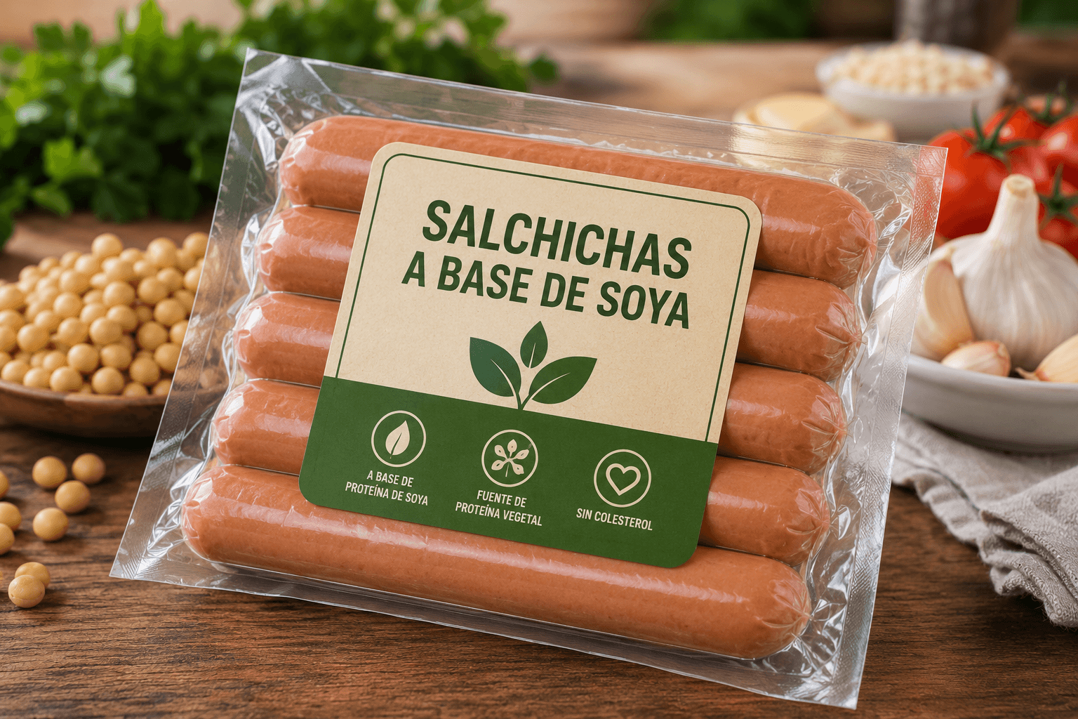 proteína de soya etiqueta limpia
